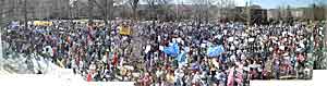 Neighbors March for Peace - Panorama of Crowd